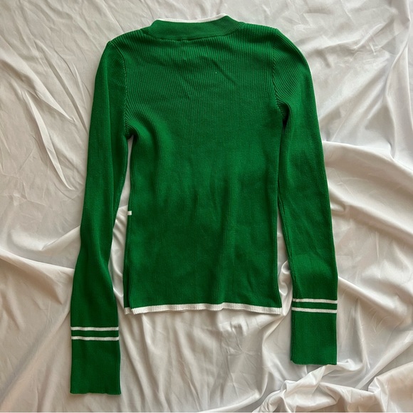 Maeve Anthropologie Mod Green Mock Neck Sweater Size Smalll - Picture 5 of 5